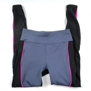 Avia Color-Block Workout Yoga Pants Leggings Sz. S Pocket Athletic Gray Pink